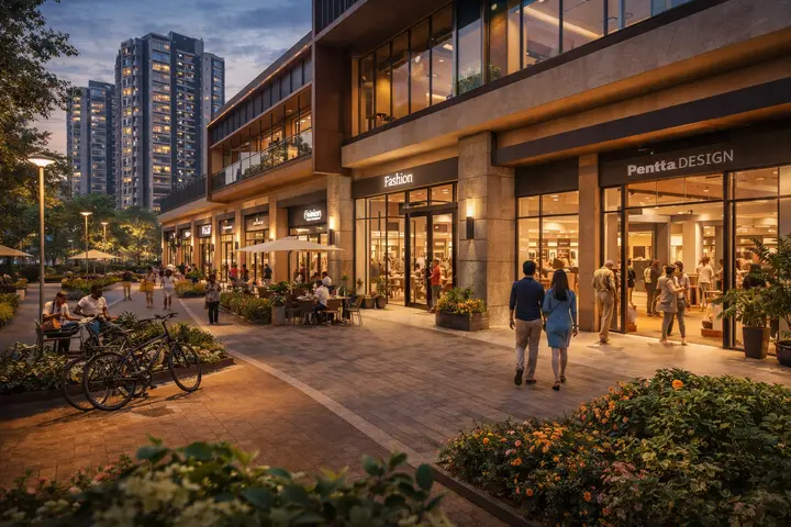 Exterior elevation view of Godrej Aveline